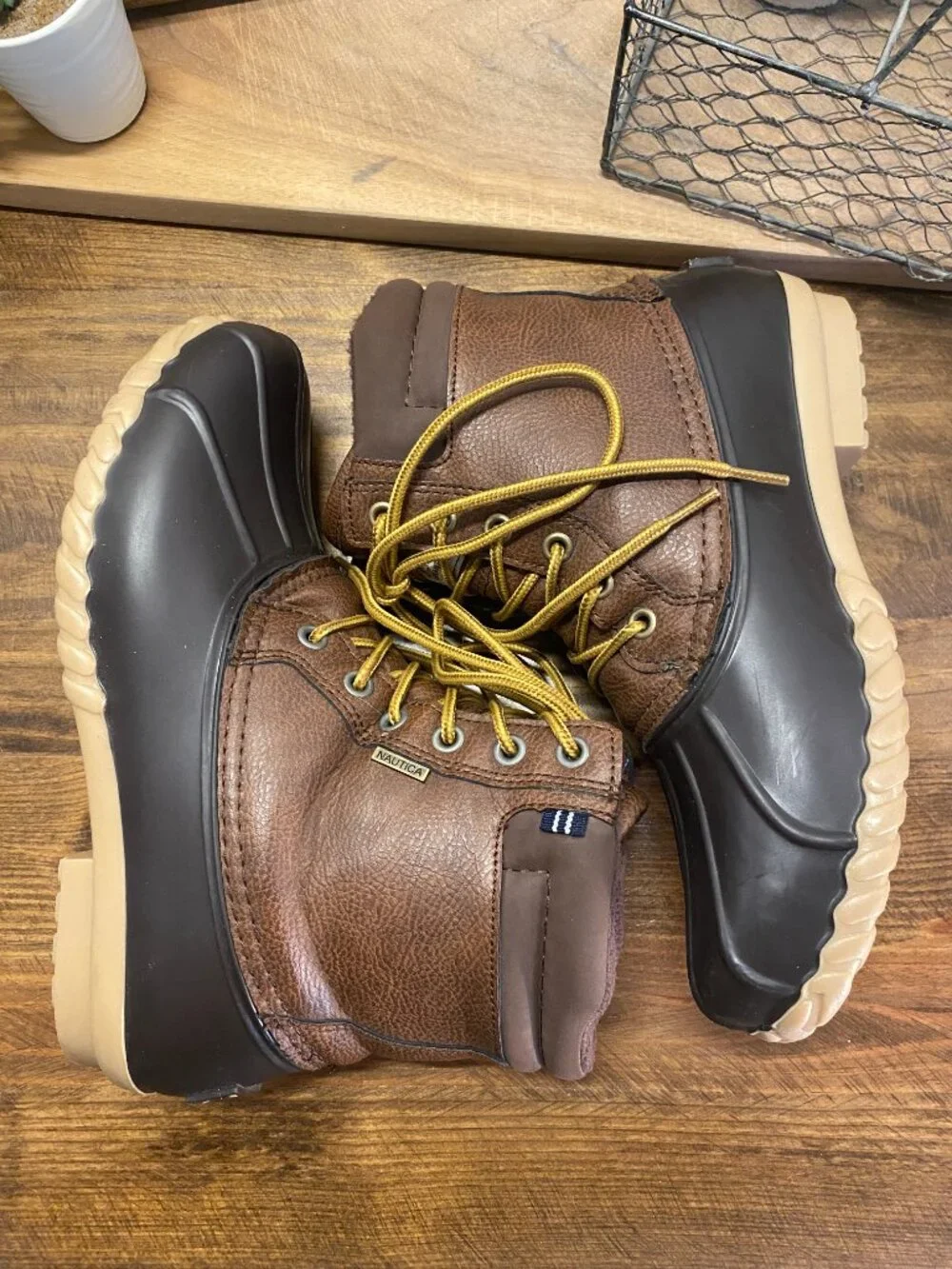 NAUTICA Channing Duck Boots - Rubber Winter Rain Boots - Men US Size 8